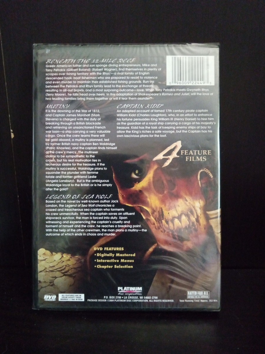 Pirates (DVD, 2005, 2-Disc Set) 4 Movies, Captain Kidd