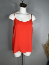 JNY Jones New York Women's Coral Sleeveless Dressy Tank Top Blouse Layered Lg