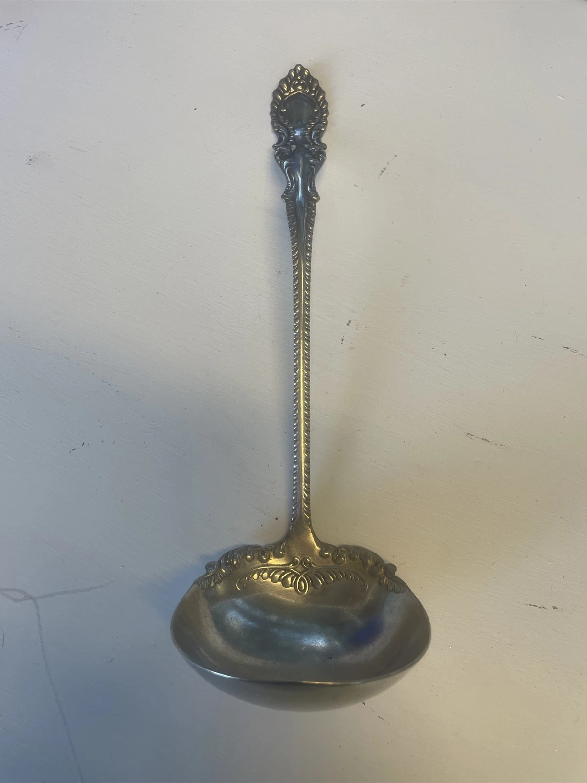 vintage antique WM. Rogers silverplate Victorian Punch Ladle Serving Bar ware