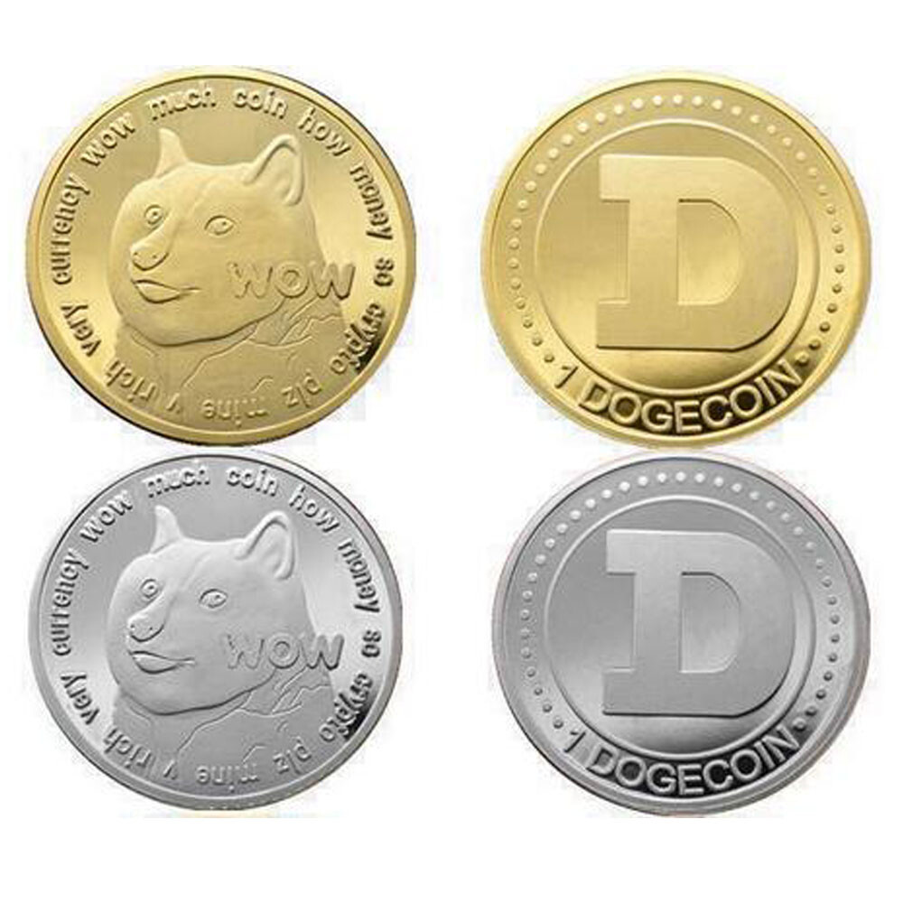 2 Dogecoin WOW Doge Coin Commemorative Silver Gold Coin Crafts Collection  Gift | eBay