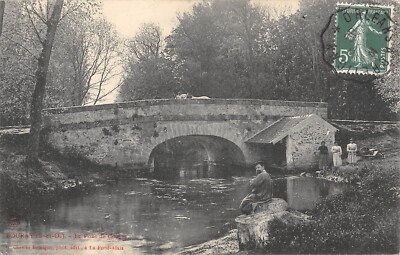CPA 91 BOURAY / LA GARE / ENFANTS / TRIPORTEUR / RESTAURANT / BILLARD
