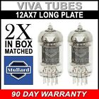 Brand New In Box Gain Matched Pair Mullard Reissue 12Ax7 Vacuum Tubes Long Plate