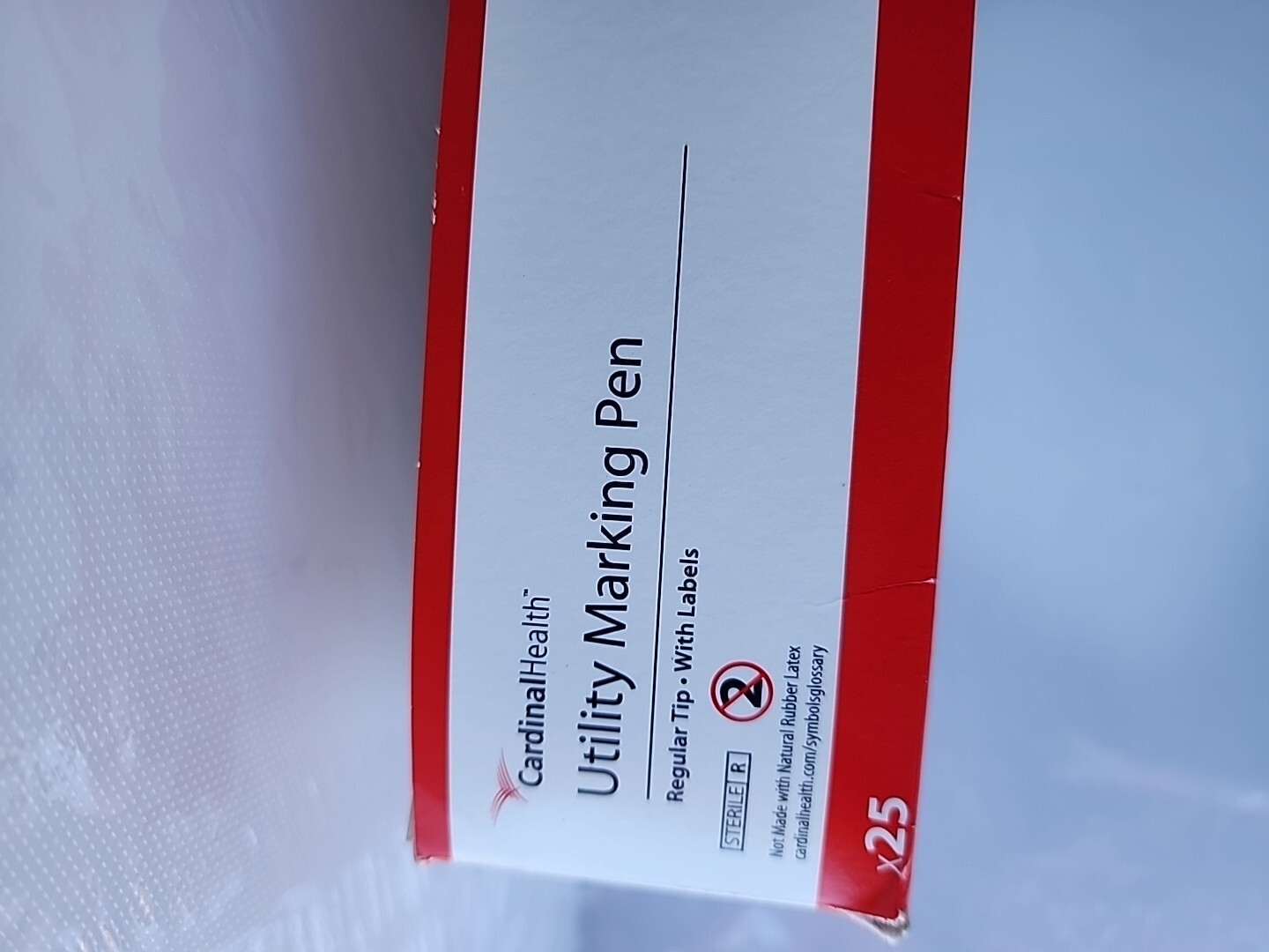 Box of 25: Cardinal Health Utility Marking Pen Regular Tip With Label 