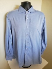  795 Loro Piana Classic Gorgeous Blue Dress Shirt Size 43