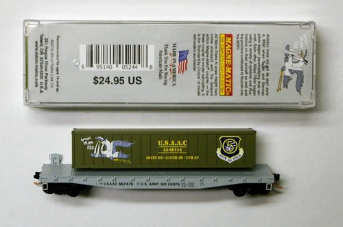 MTL Micro-Trains 04500508 45508 USAAC 667470 con contenedor "Entrega especial" | Zustand: New