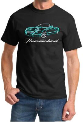 2002-05 Ford Thunderbird Convertible Classic Neon Design Tshirt NEW
