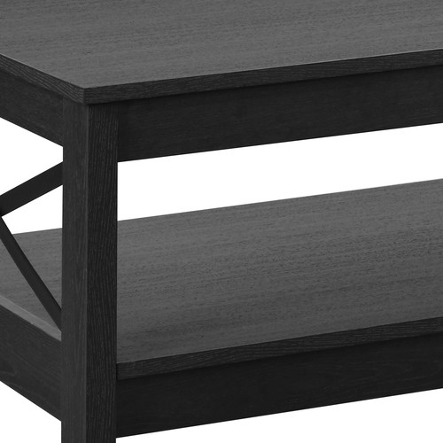 Xelsyo Farmhouse Coffee Table w/Storage Shelf Rectangular Table for Living Room - Picture 8 of 8