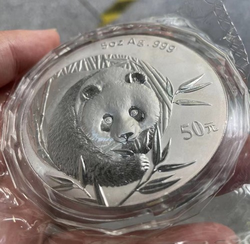 2003 China 50YUAN 5oz Panda Silver Coin. With COA,No box - 第 3/7 張圖片