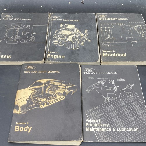 1975 FORD MUSTANG THUNDERBIRD CAR SHOP SERVICE REPAIR MANUAL BOOKS VOLUMES 1-5