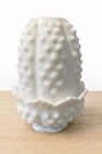 Vintage White Hobnail Fairy Lamp. 4.5 “ Candle Holder 2 Piece - Unmarked