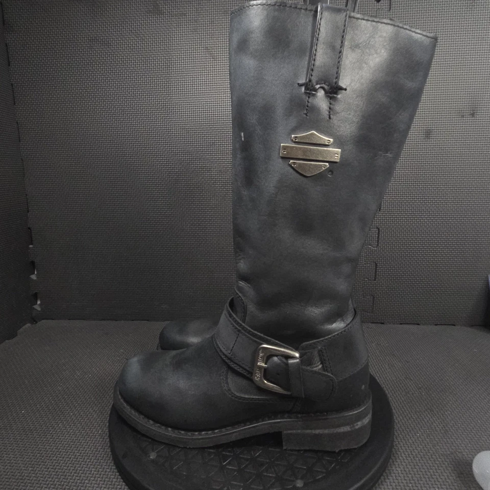 Harley-Davidson Botas Mujer Talla 7 Cuero Negro Moto Arnés Alto 85517 Foto 4 de 4