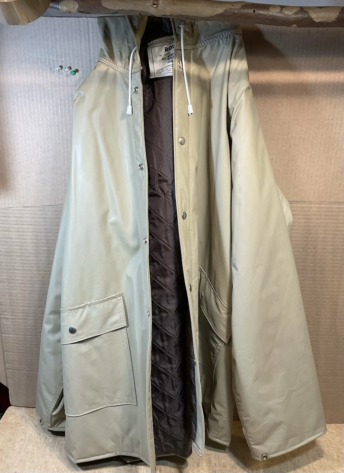 Vtg 80s Vinyl Insulated Rain Coat Men’s XXL Ronte All Weather Jacket FREE SHIP
Opens in a new window