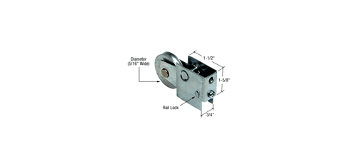 CRL 1-1/2" Steel Sliding Glass Door Roller with 3/4" W Housing for Keller - Picture 5 of 5