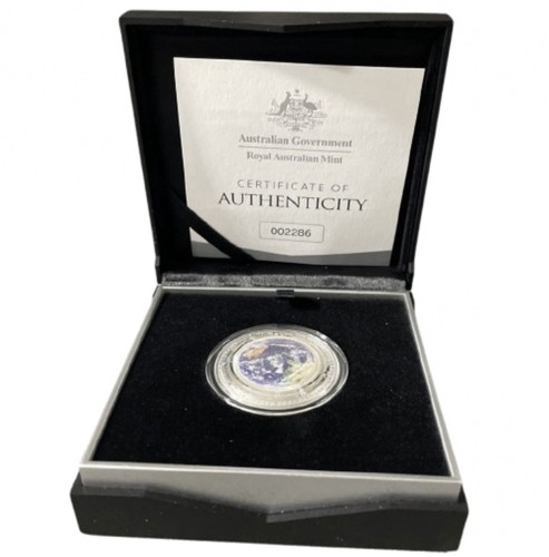 2018 Australia 1 oz Silver $5 Domed Earth and Beyond + Certificate Authenticity