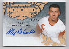 2015-16 Leaf Ultimate Honoured Members Gold Spectrum Alex Delvecchio Auto