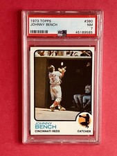 1973 TOPPS #380 JOHNNY BENCH REDS HOF PSA 7