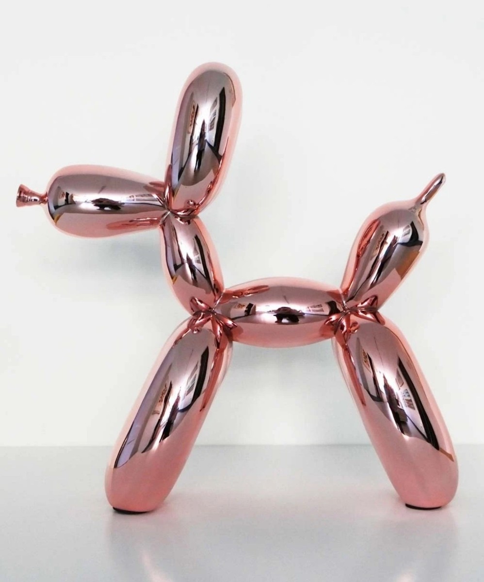 ジェフクーンズ　バルーン　ドッグ　オブジェ　新品【未使用に近い　ローズゴールド JEFF KOONS Balloon Dog XXL Rose Gold Editions Studio Art Resina