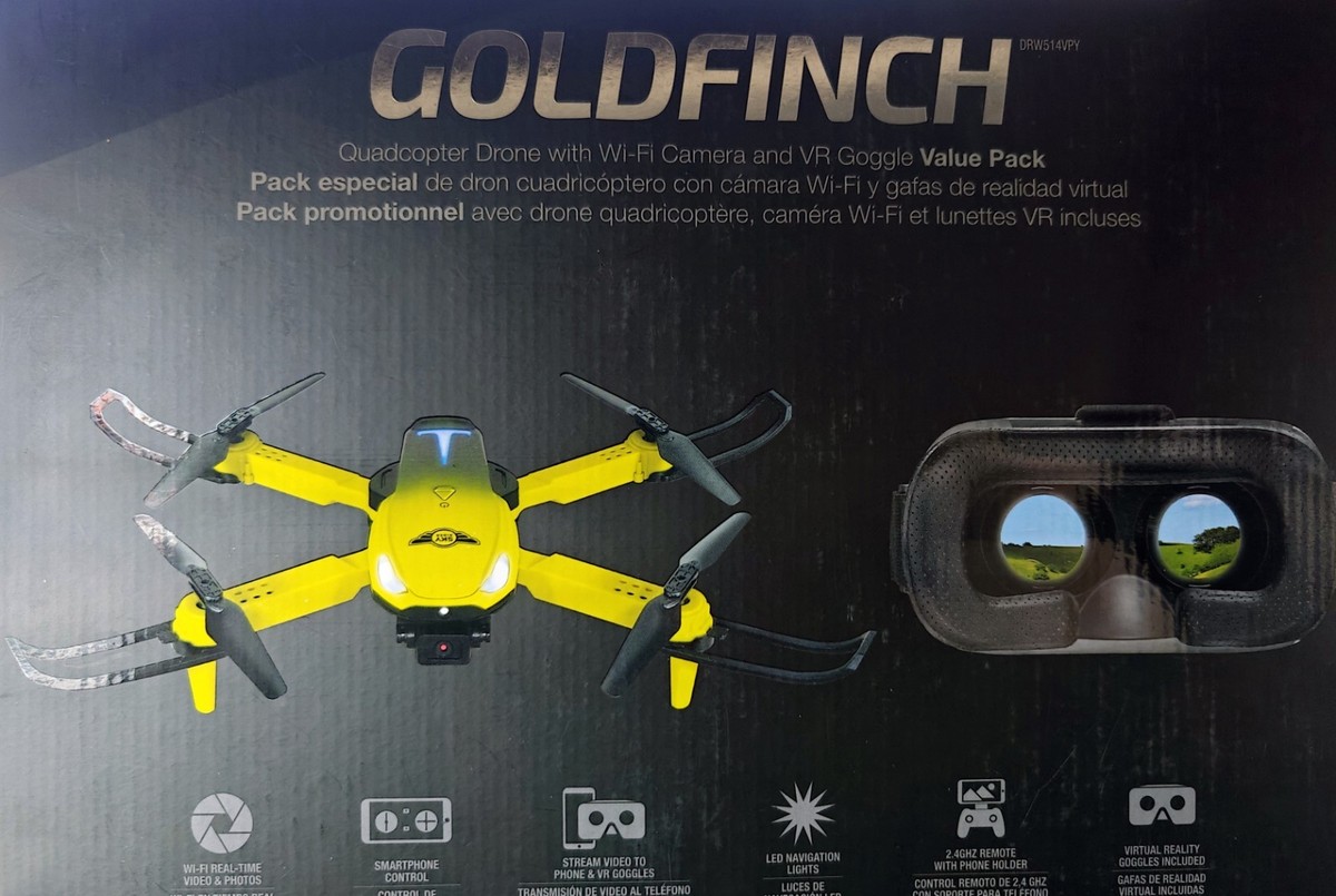 GOLDFINCH Sky Rider Quadcopter Drone with Wi-Fi Camera and VR