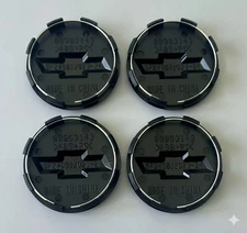 4 PCS 2007-2013 WHEEL CENTER CAP AFTERMARKET FOR Chevrolet 3.25" BLACK
