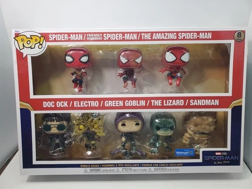 New Funko Pop Marvel SPIDER-MAN No Way Home 8-Pack Walmart Exclusive Free Ship