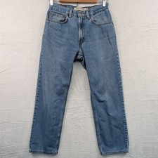 VTG Levi's 505 Jeans Mens 29x28 Blue Red Tab Workwear Americana Straight Leg Y2K