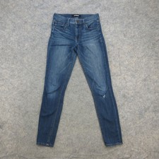 EXPRESS Women's Blue Legging Jeans Size 4 Mid Rise Stretch Distressed