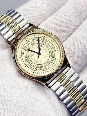 [New] International Union Operating Engineers Mens Watch 34mm Two Tone New Batt