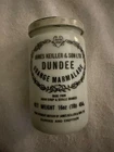 VINTAGE DUNDEE JAMES KEILLER & SON ORANGE MARMALADE JAR MILK GLASS 16OZ W/O LID