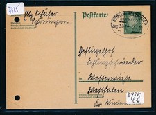 7825) Bahnpost Ovalstempel Berlin - Holzminden Zug 397, gelochte GA 1930