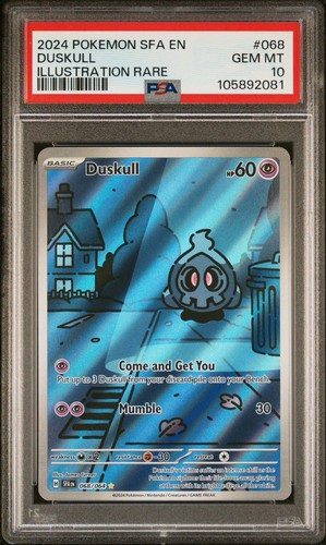 2024 POKEMON SFA EN-SHROUDED FABLE ILLUSTRATION RARE #068 DUSKULL PSA 10