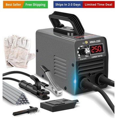 Super Mini Stick Welder Machine,110V 250A ARC Portable MMA Welding Machine fo...