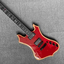 Custom  Electric Guitar Fixed Bridge H-H Pickups Shabiri bag with orange edges