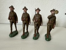 Lot of 4 Antique Composition Japan Toy Soldiers Elastolin Type WWI 1920's Trico