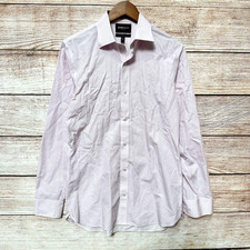 Bonobos Wrinkle-Free Tailored Fit Dress Shirt Mens 15.5 35 White Long Sleeve