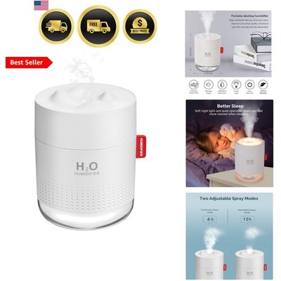 Portable Mini Humidifier, 500ml Small Cool Mist Humidifier, USB Personal Desk...