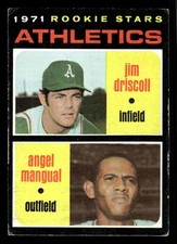 1971 Topps Oakland Athletics Rookie Stars (Jim Driscoll / Angel Mangual) #317