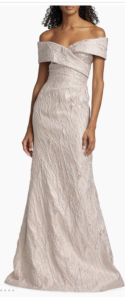 Impresionante Vestido MADRE DE LA NOVIA Riki Freeman Teri Jon Talla 10 Rosa Rubor  Foto 2 de 4