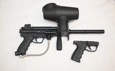 Used Tippmann A-5 Paintball Marker with Cyclone Feed System and spare E Frame