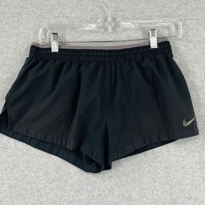 Nike Shorts Womens Small Gray Zipper Pocket Brief Lined Activewear Running Gym