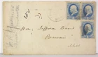 ca1880 CONFEDERATE PRESIDENT JEFFERSON DAVIS ADDRESSED COVER ENVELOPE PINKERTON