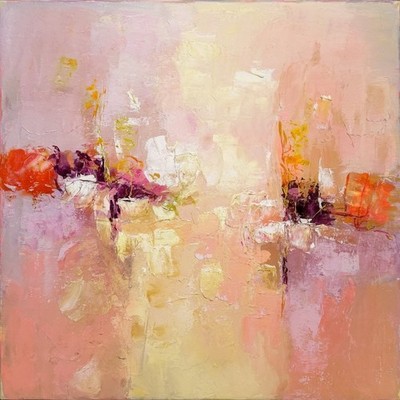 Leinwandbilder Abstrakt Verspielt 06 Naive Modern Pastell Farben  bis 120x120 cm