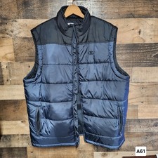Champion Quilted Puffer Vest Water Resistant Navy/Blk Gorpcore Men's L