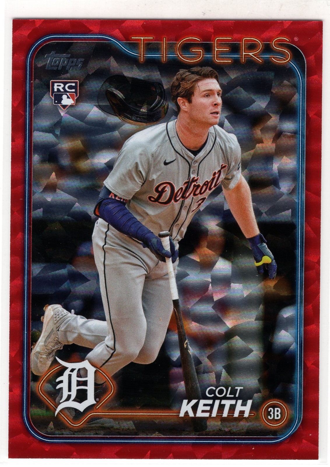 2024 Topps Update Series Colt Keith #US73 Red Crackle Foil RC Rookie /199