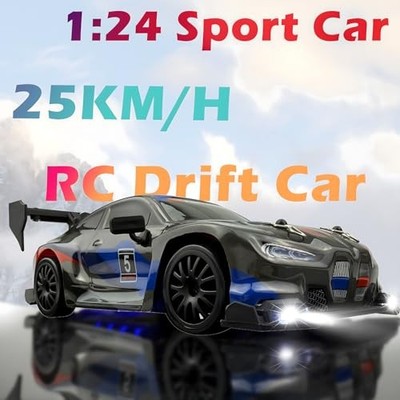 Meiurlex RC Drift Car con luci, 1:43, deriva telecomandata, 2,4 g, completamente proporzionale, 15 km/h, Mini RC Racing Drift, giocattolo per auto, regalo per adulti e bambini