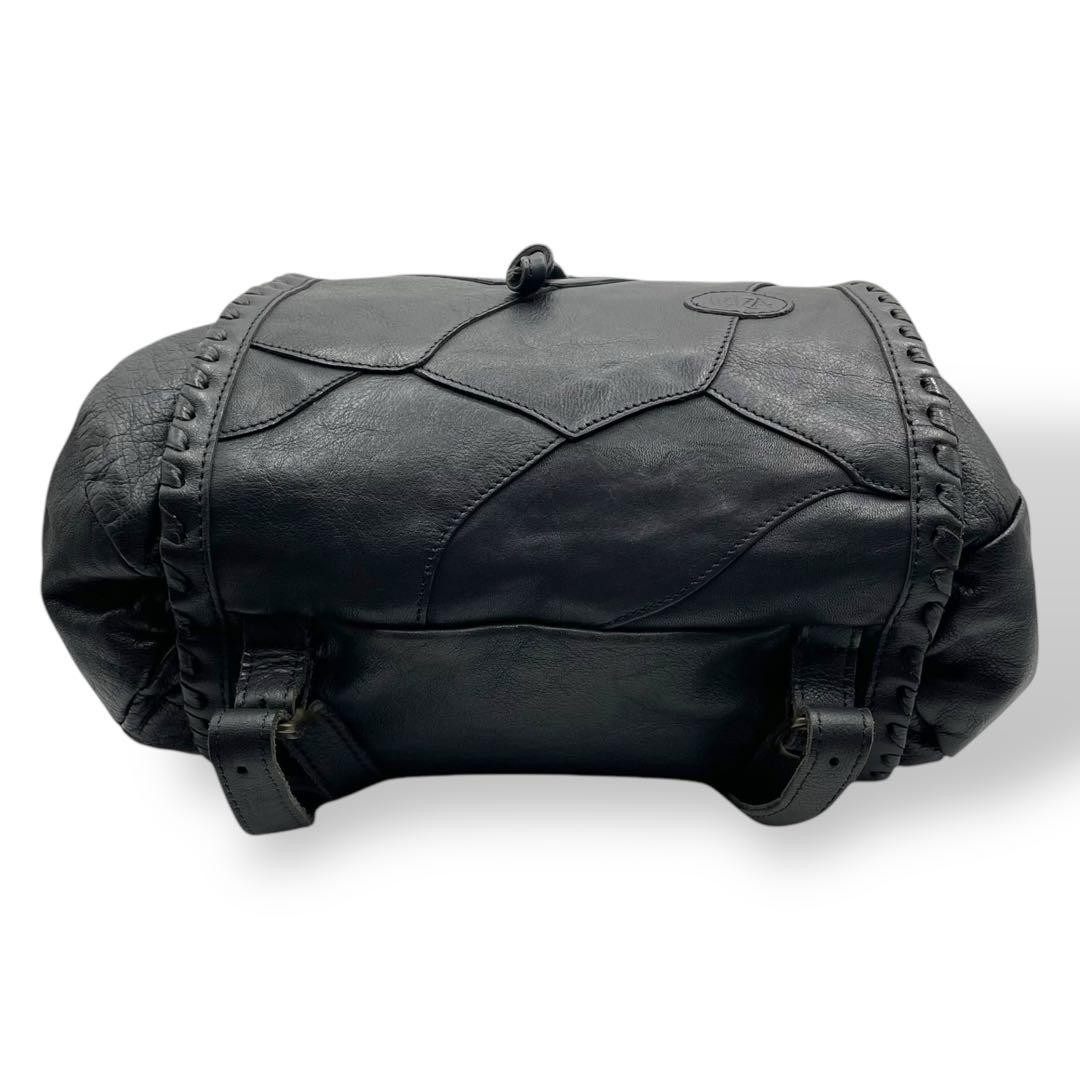 Ibiza Backpack, Leather, Patchwork, Black, Black - image 6
