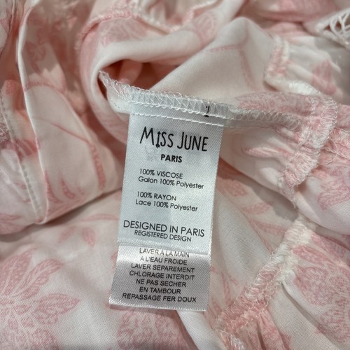 Miss June Pink & White Long Sleeve Dress One Size - Picture 5 of 6