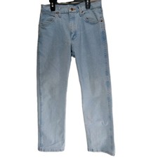 Vintage Wrangler Straight Leg Denim Jeans Light Blue Regular Fit Logo 30x30
