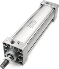 Baomain SC 63X200 Pneumatic Cylinder, 2-1/2" Bore, 8" Stroke, 3/8" PT, Dual Acti