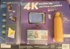 Vivitar 4K Ultra HD 64MB CD Action Camera Bundle WiFi Damaged Box
