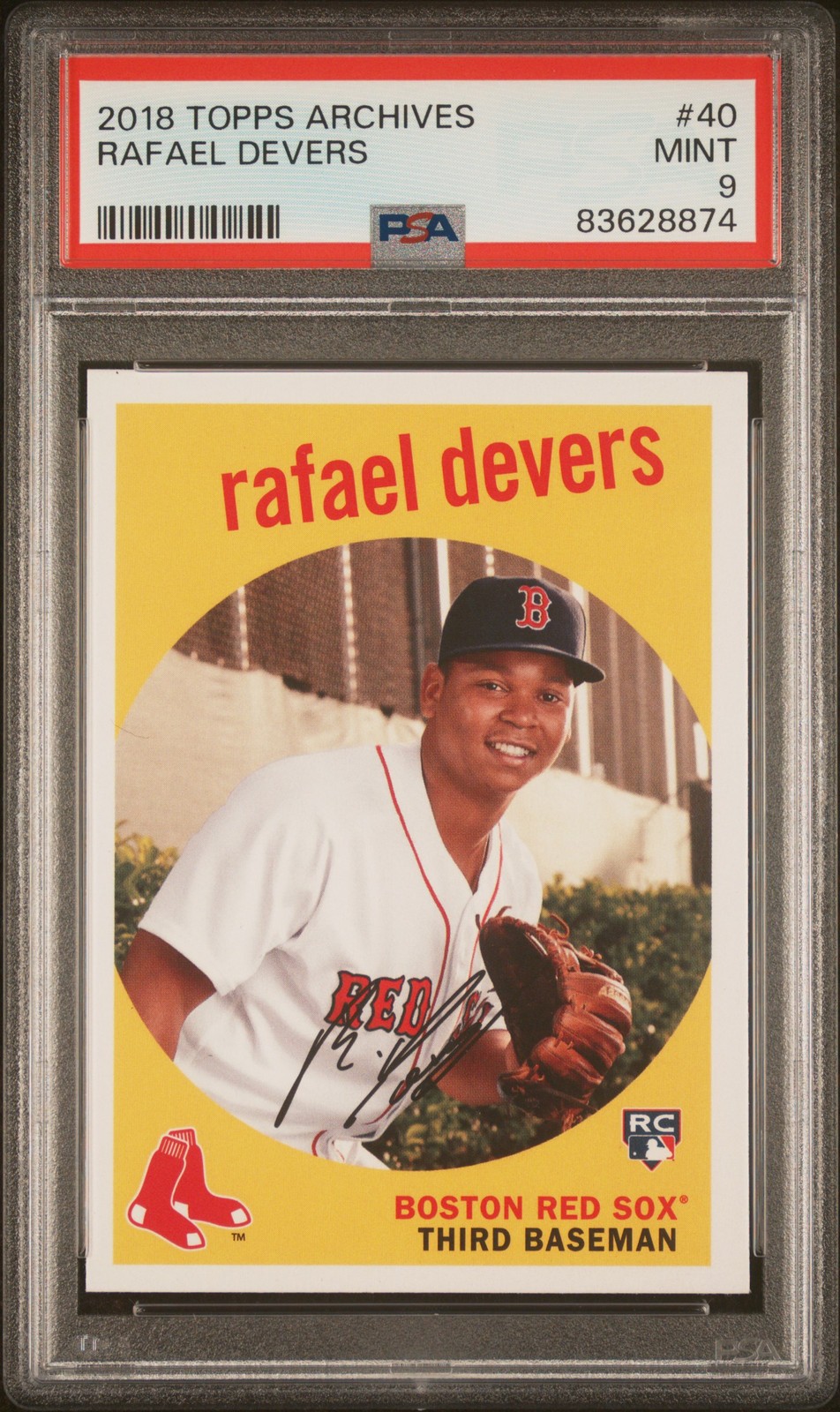 2018 TOPPS ARCHIVES #40 RAFAEL DEVERS ROOKIE RC PSA 9